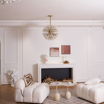 Dickinson Chandelier - Elegant Crystal Design with Adjustable Height