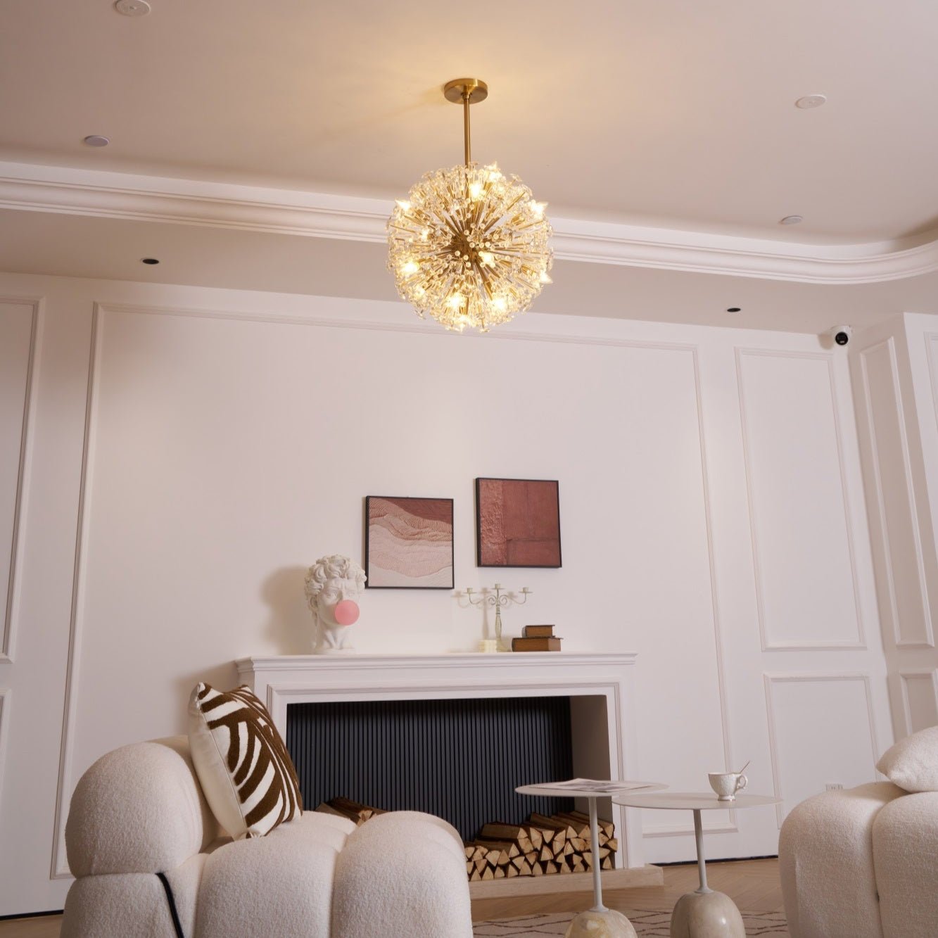 Dickinson Chandelier - Elegant Crystal Design with Adjustable Height