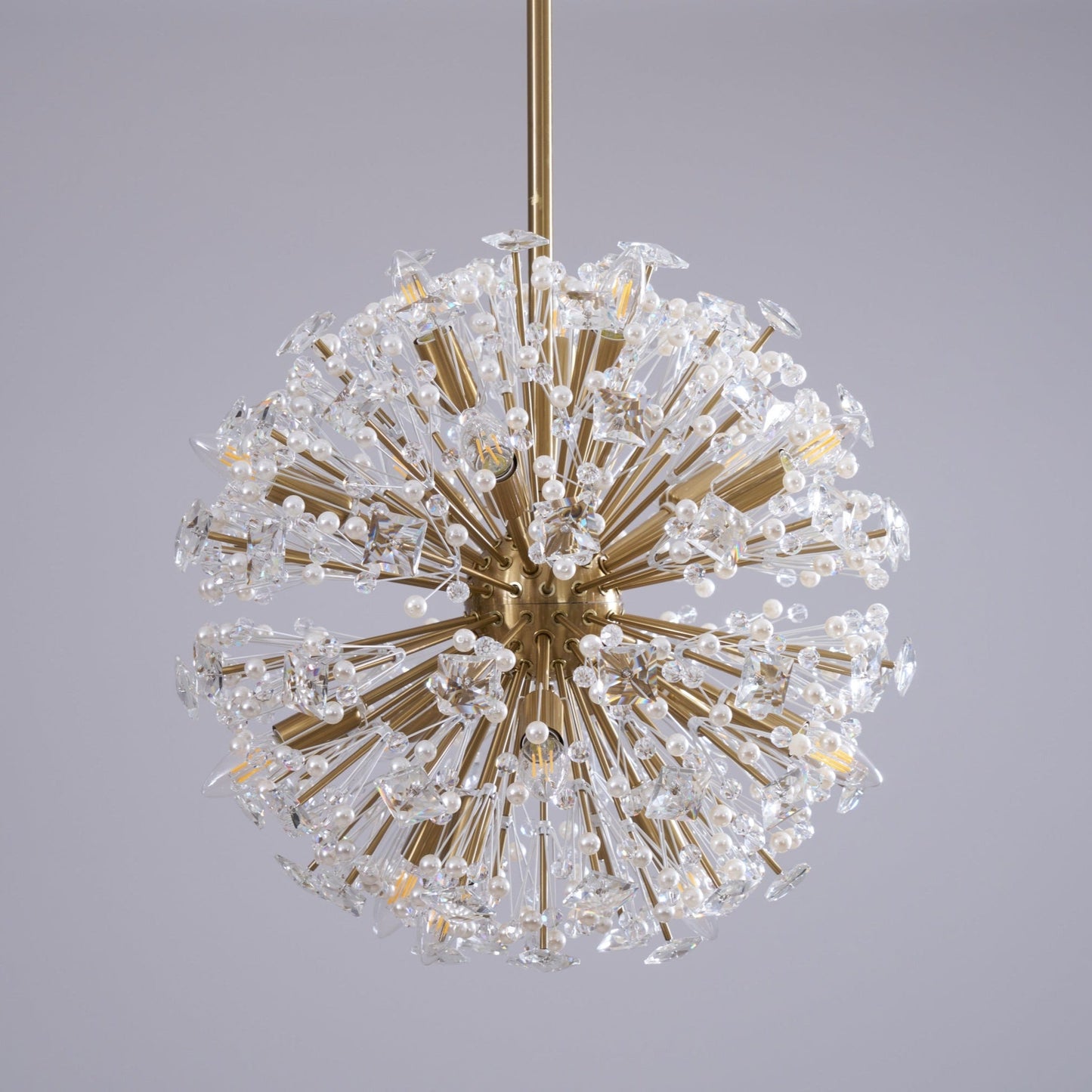 Dickinson Chandelier - Elegant Crystal Design with Adjustable Height