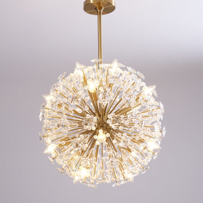 Dickinson Chandelier - Elegant Crystal Design with Adjustable Height
