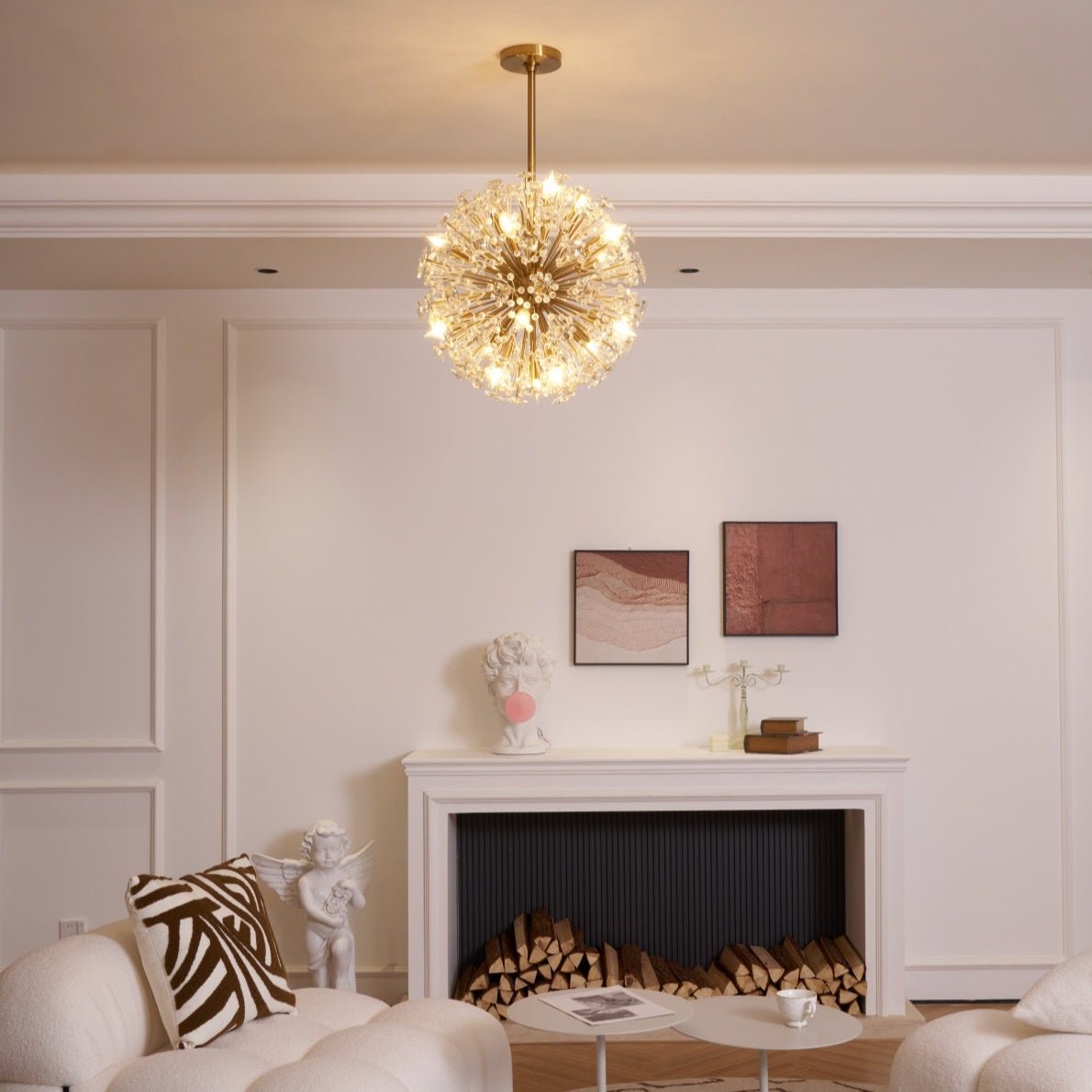 Dickinson Chandelier - Elegant Crystal Design with Adjustable Height