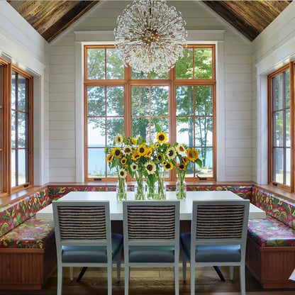 Dickinson Chandelier - Elegant Crystal Design with Adjustable Height