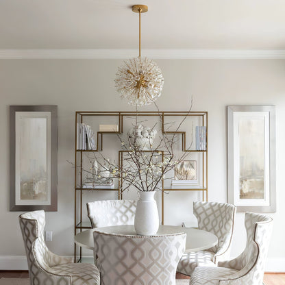 Dickinson Chandelier - Elegant Crystal Design with Adjustable Height