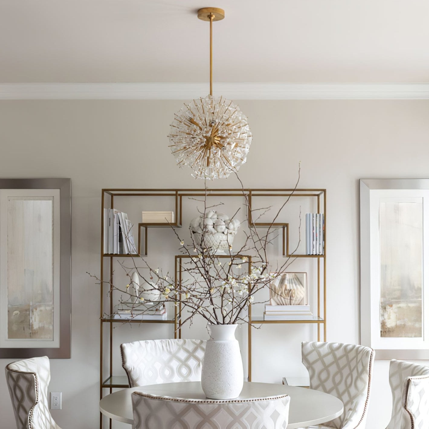 Dickinson Chandelier - Elegant Crystal Design with Adjustable Height