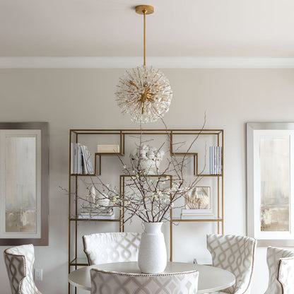 Dickinson Chandelier - Elegant Crystal Design with Adjustable Height