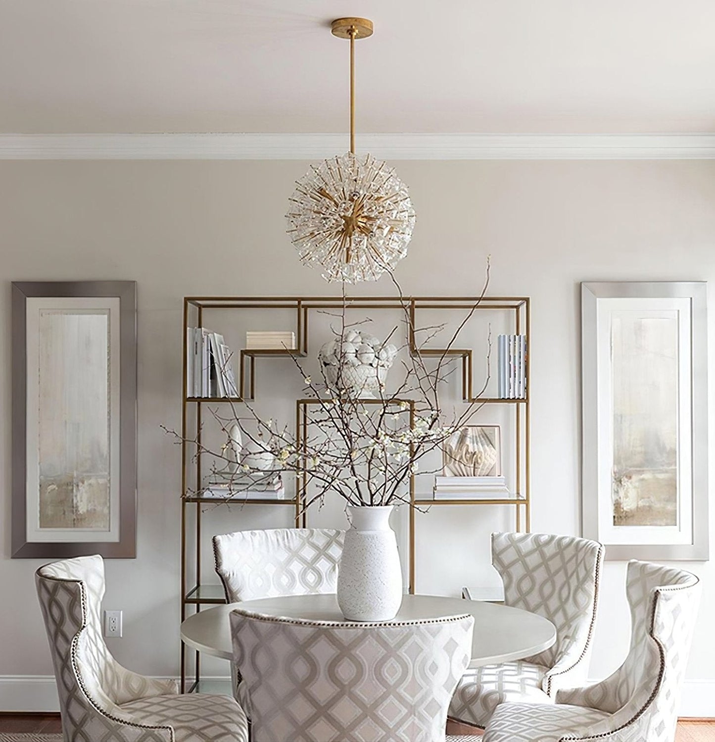Dickinson Chandelier - Elegant Crystal Design with Adjustable Height