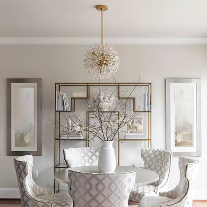 Dickinson Chandelier - Elegant Crystal Design with Adjustable Height