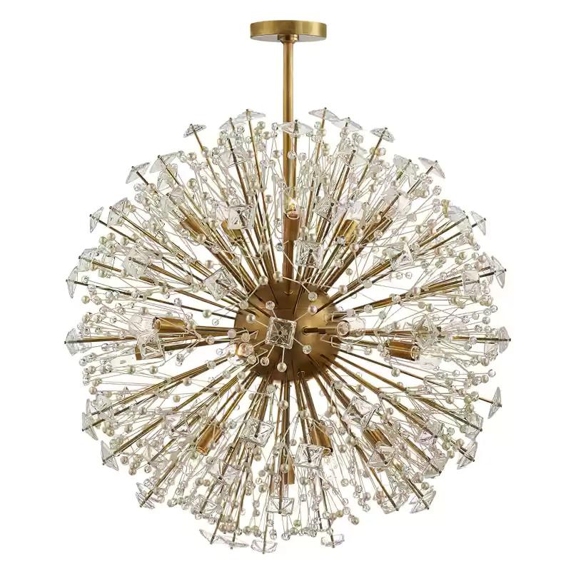 Dickinson Chandelier - Elegant Crystal Design with Adjustable Height