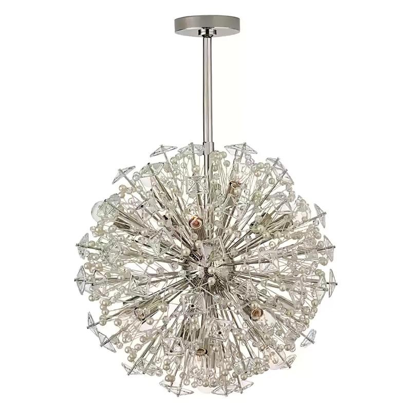 Dickinson Chandelier - Elegant Crystal Design with Adjustable Height