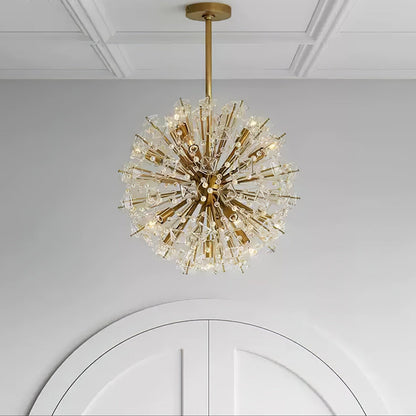 Dickinson Chandelier - Elegant Crystal Design with Adjustable Height