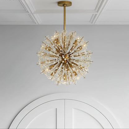 Dickinson Chandelier - Elegant Crystal Design with Adjustable Height