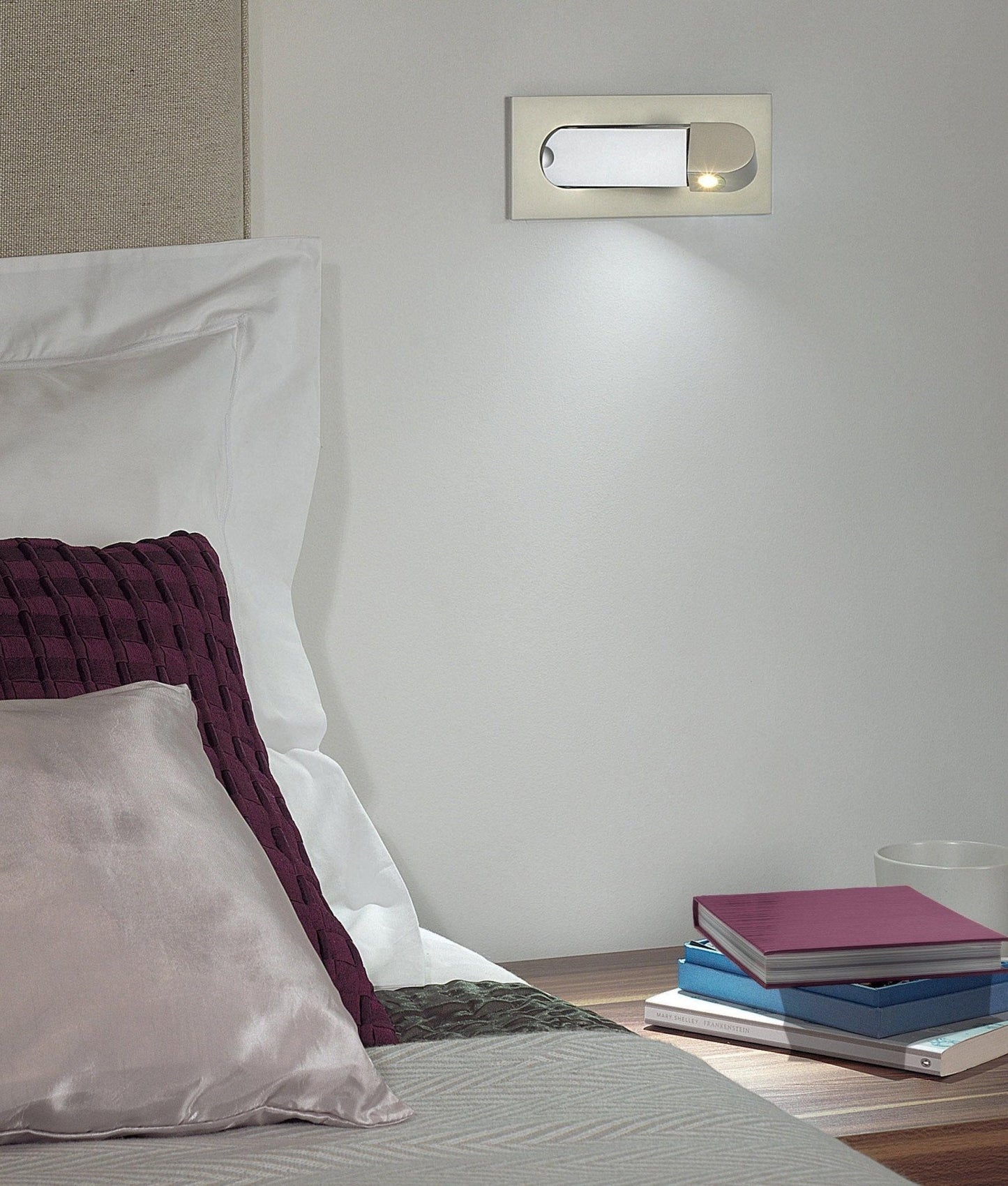Sleek LED Bedside Reading Light with Adjustable Brightness and Touch C