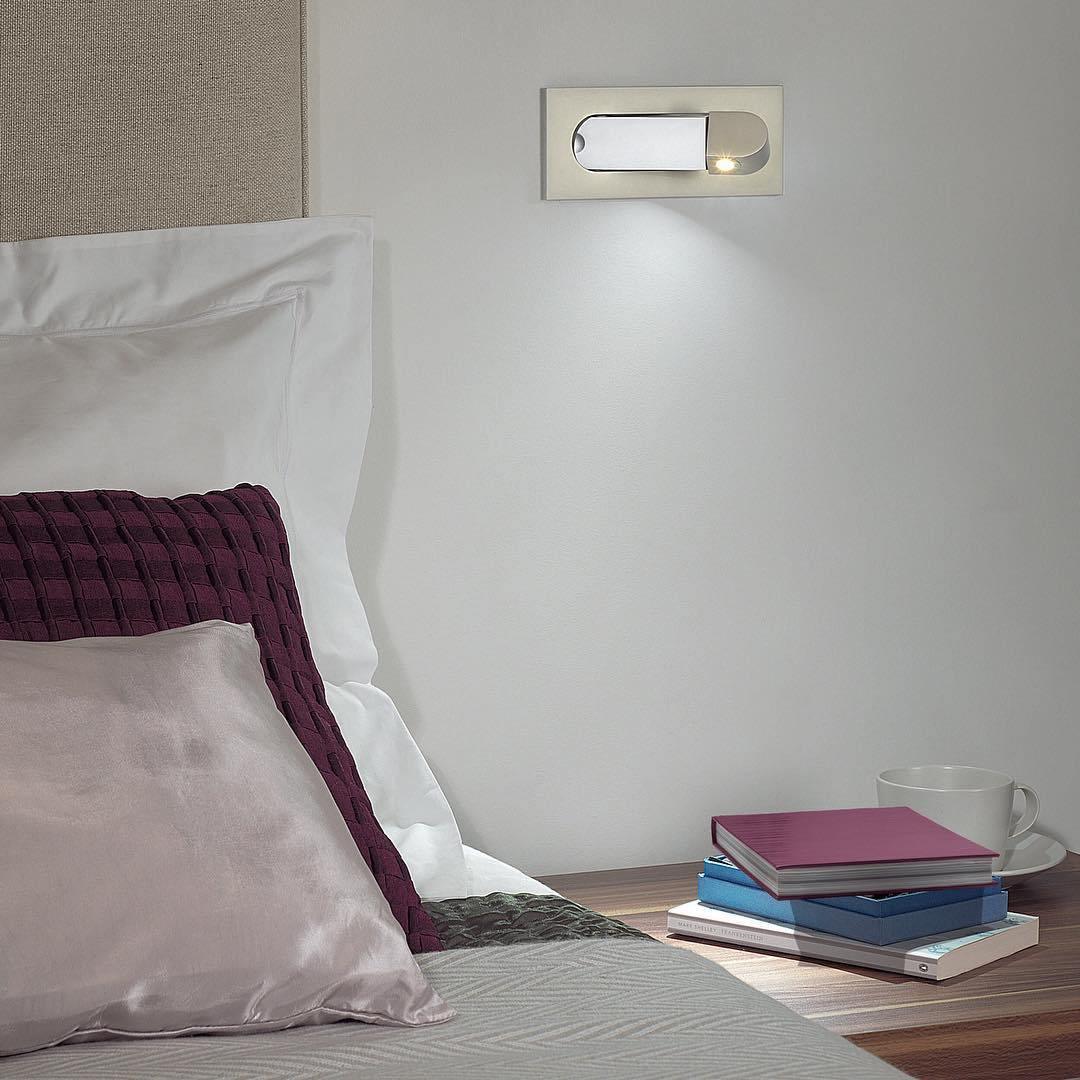 Sleek LED Bedside Reading Light with Adjustable Brightness and Touch C