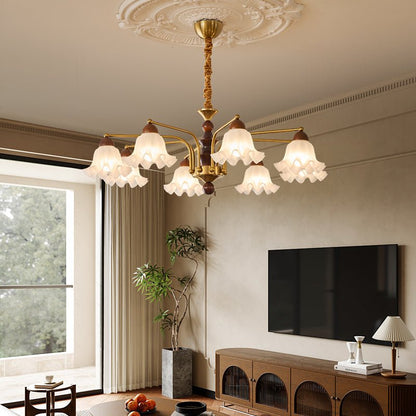 Elegant Crystal Chandelier with Adjustable Brightness and Energy-Effic
