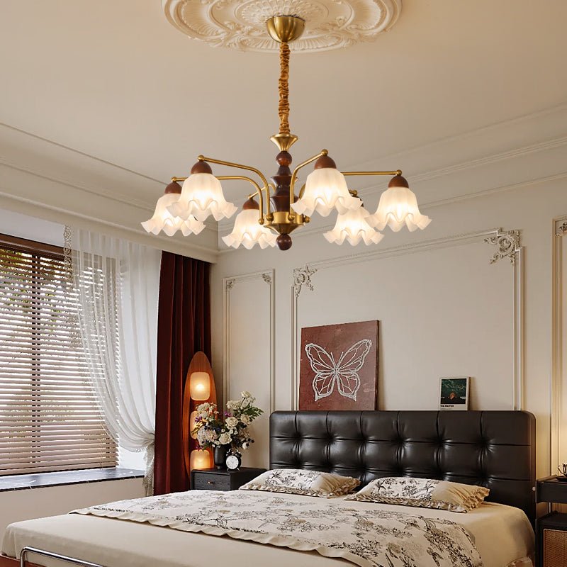 Elegant Crystal Chandelier with Adjustable Brightness and Energy-Effic