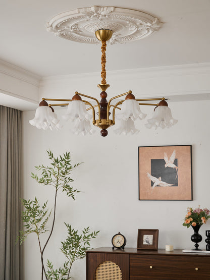 Elegant Crystal Chandelier with Adjustable Brightness and Energy-Effic