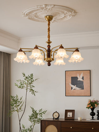Elegant Crystal Chandelier with Adjustable Brightness and Energy-Effic