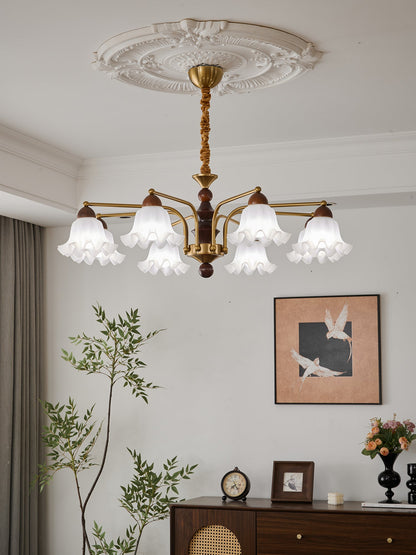 Elegant Crystal Chandelier with Adjustable Brightness and Energy-Effic