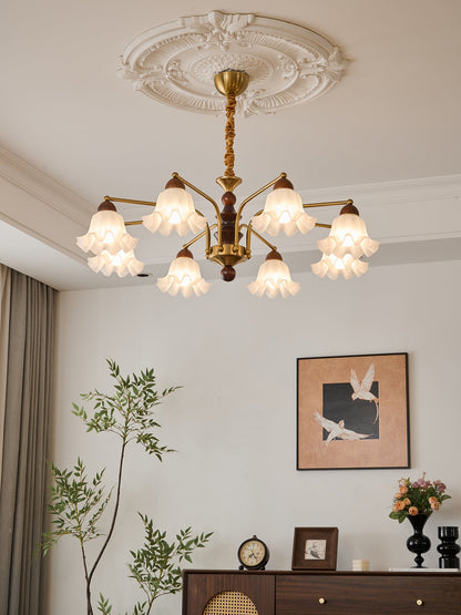 Elegant Crystal Chandelier with Adjustable Brightness and Energy-Effic