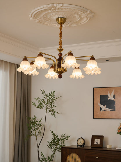 Elegant Crystal Chandelier with Adjustable Brightness and Energy-Effic