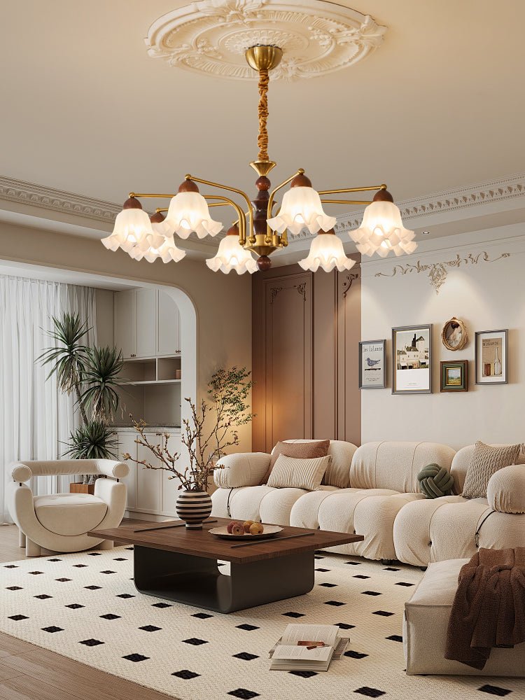 Elegant Crystal Chandelier with Adjustable Brightness and Energy-Effic