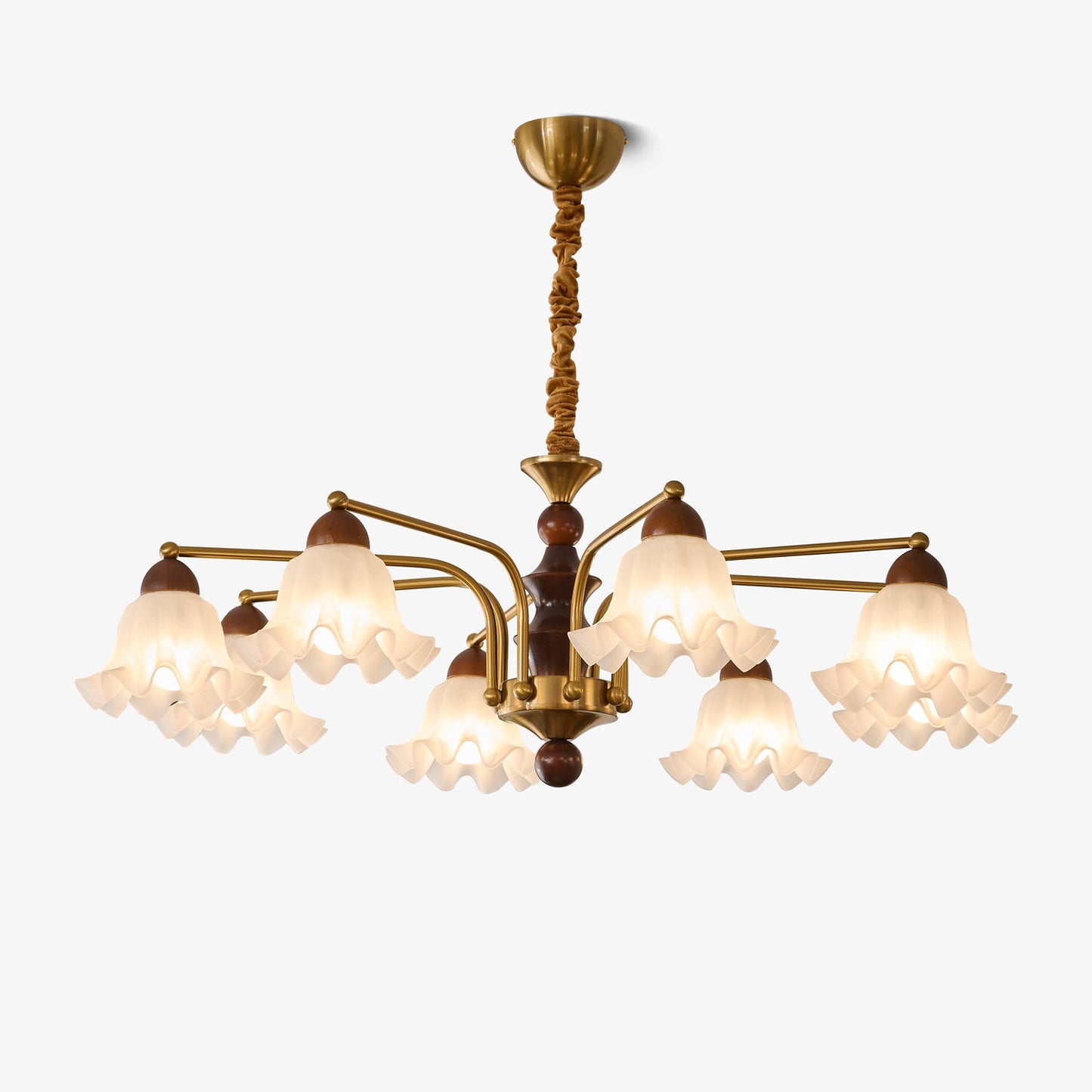 Elegant Crystal Chandelier with Adjustable Brightness and Energy-Effic