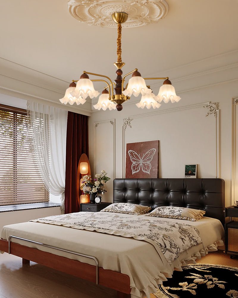 Elegant Crystal Chandelier with Adjustable Brightness and Energy-Effic