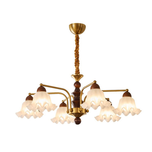 Elegant Crystal Chandelier with Adjustable Brightness and Energy-Effic