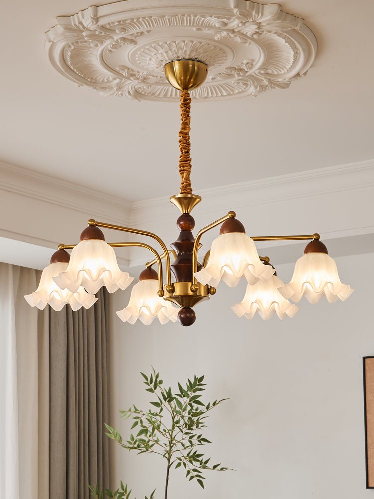 Elegant Crystal Chandelier with Adjustable Brightness and Energy-Effic