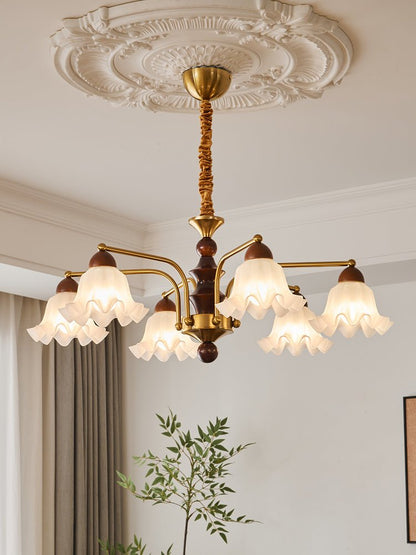 Elegant Crystal Chandelier with Adjustable Brightness and Energy-Effic