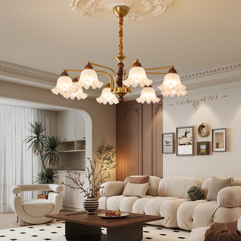 Elegant Crystal Chandelier with Adjustable Brightness and Energy-Effic