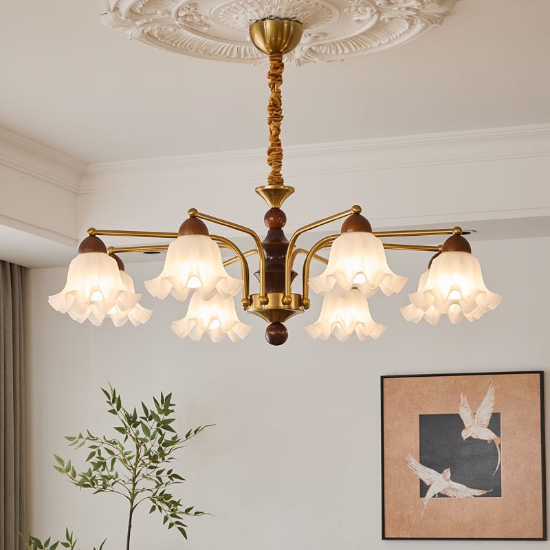 Elegant Crystal Chandelier with Adjustable Brightness and Energy-Effic