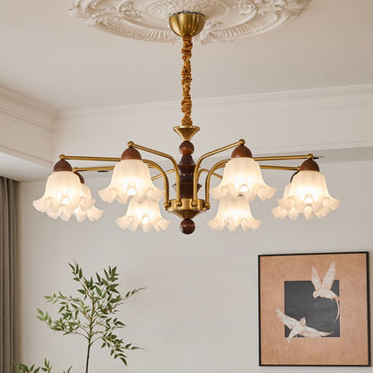 Elegant Crystal Chandelier with Adjustable Brightness and Energy-Effic