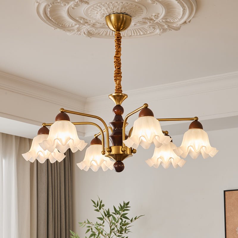Elegant Crystal Chandelier with Adjustable Brightness and Energy-Effic