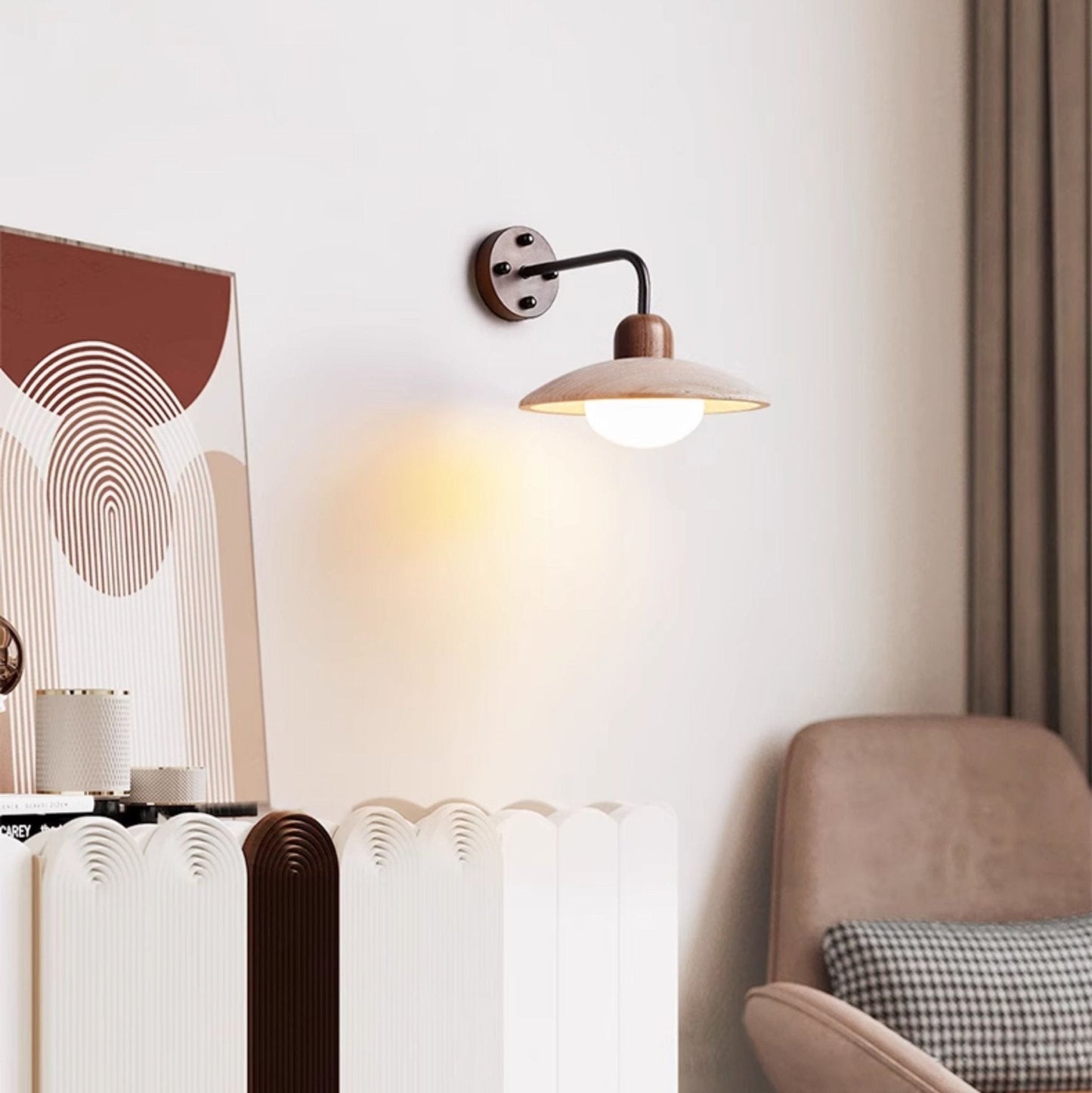 Professional Dome Arm Wall Lamp with Adjustable Angle and Energy-Effic