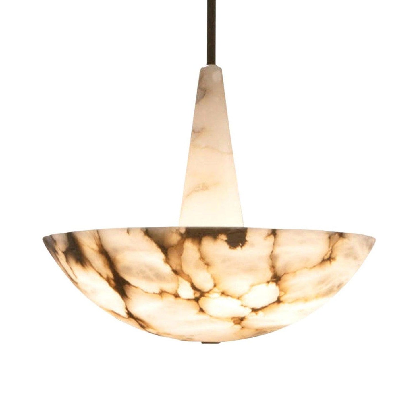 Domus Alabaster Chandelier - Elegant Design with Adjustable Height & L