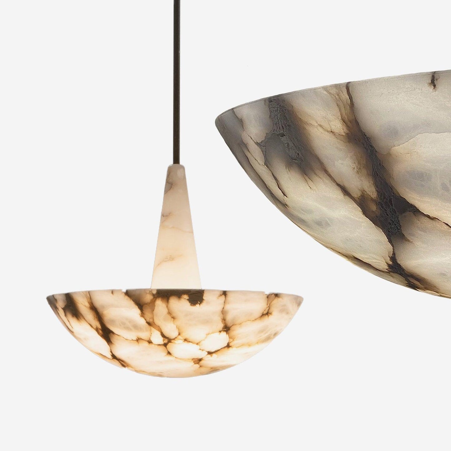 Domus Alabaster Chandelier - Elegant Design with Adjustable Height & L