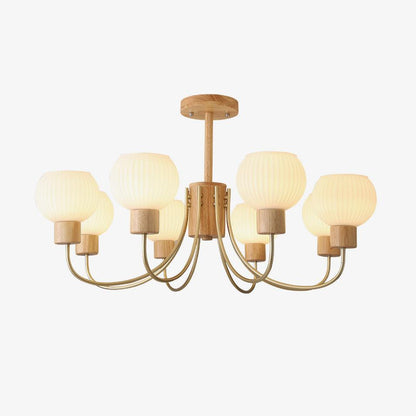 Donnelly Wooden Chandelier - Elegant Design with Adjustable Height & L