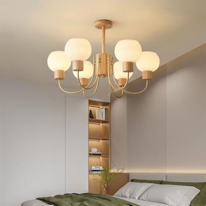 Donnelly Wooden Chandelier - Elegant Design with Adjustable Height & L