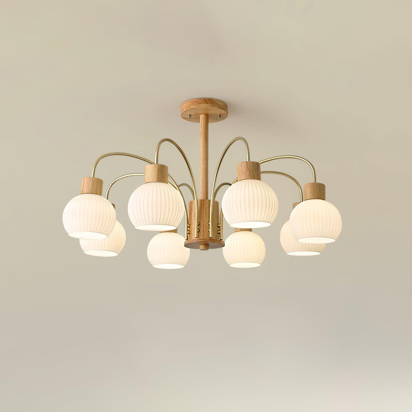 Donnelly Wooden Chandelier - Elegant Design with Adjustable Height & L