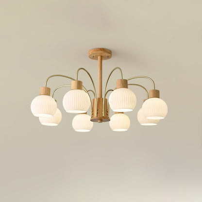 Donnelly Wooden Chandelier - Elegant Design with Adjustable Height & L