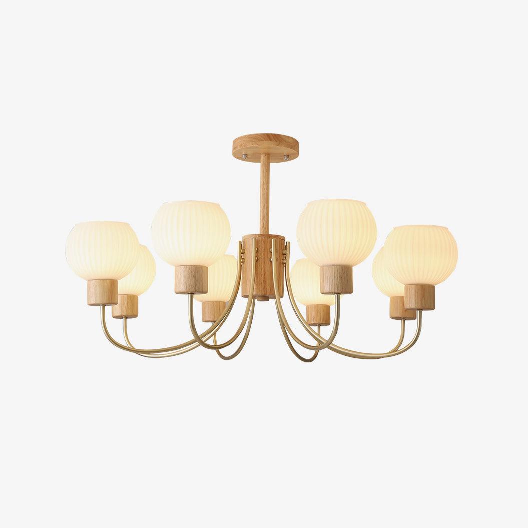 Donnelly Wooden Chandelier - Elegant Design with Adjustable Height & L