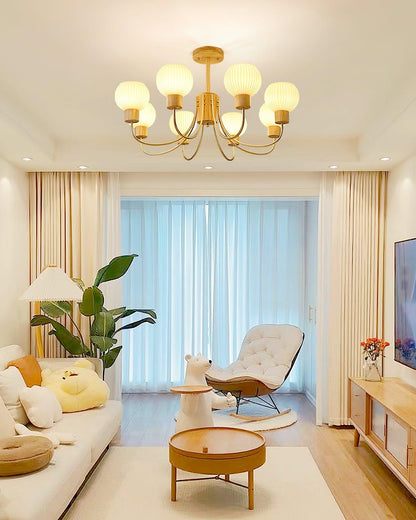 Donnelly Wooden Chandelier - Elegant Design with Adjustable Height & L
