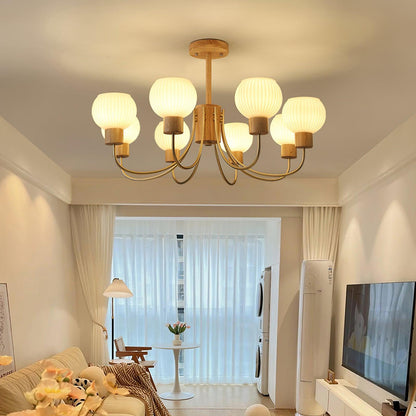 Donnelly Wooden Chandelier - Elegant Design with Adjustable Height & L