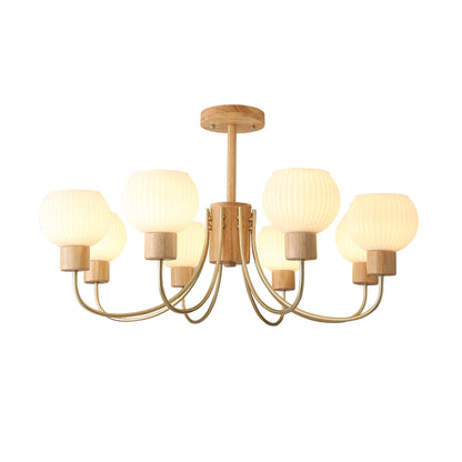 Donnelly Wooden Chandelier - Elegant Design with Adjustable Height & L