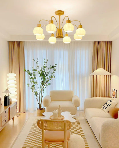 Donnelly Wooden Chandelier - Elegant Design with Adjustable Height & L