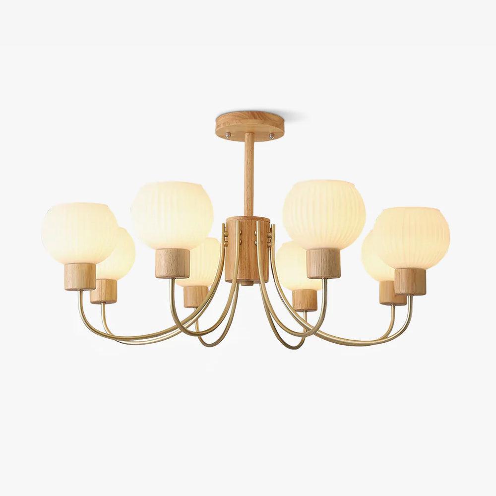 Donnelly Wooden Chandelier - Elegant Design with Adjustable Height & L