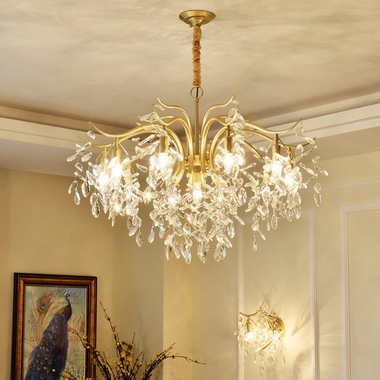Dorale Chandelier - Elegant Design with Adjustable Brightness & Energy