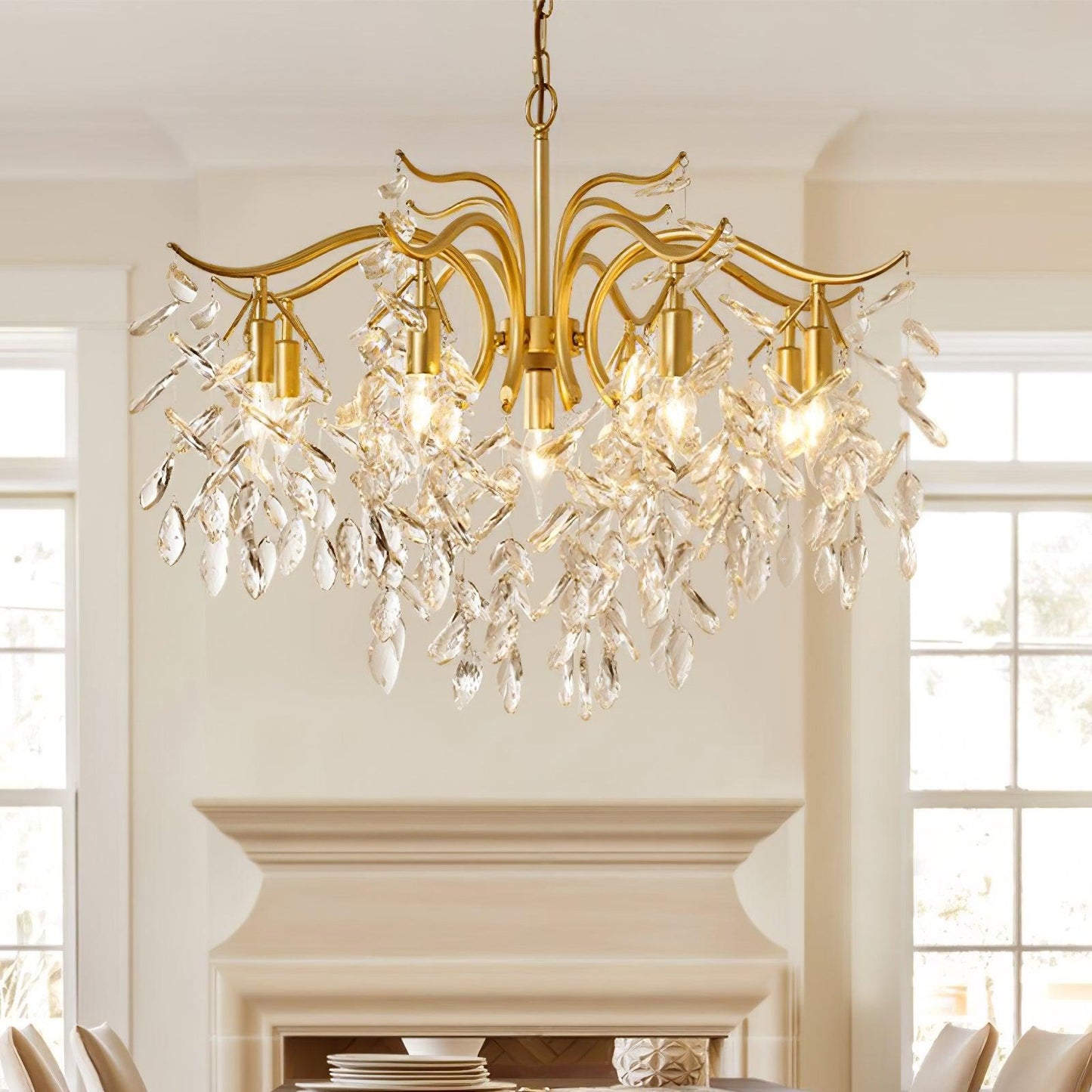 Dorale Chandelier - Elegant Design with Adjustable Brightness & Energy