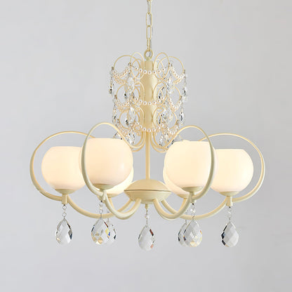 Doria Crystal Chandelier - Elegant Lighting with Adjustable Height & L